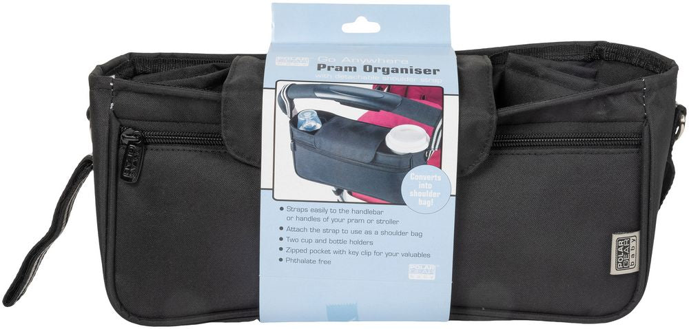 POLAR GEAR Organizer per Passeggino Black Elegante, Pratico e Sicuro