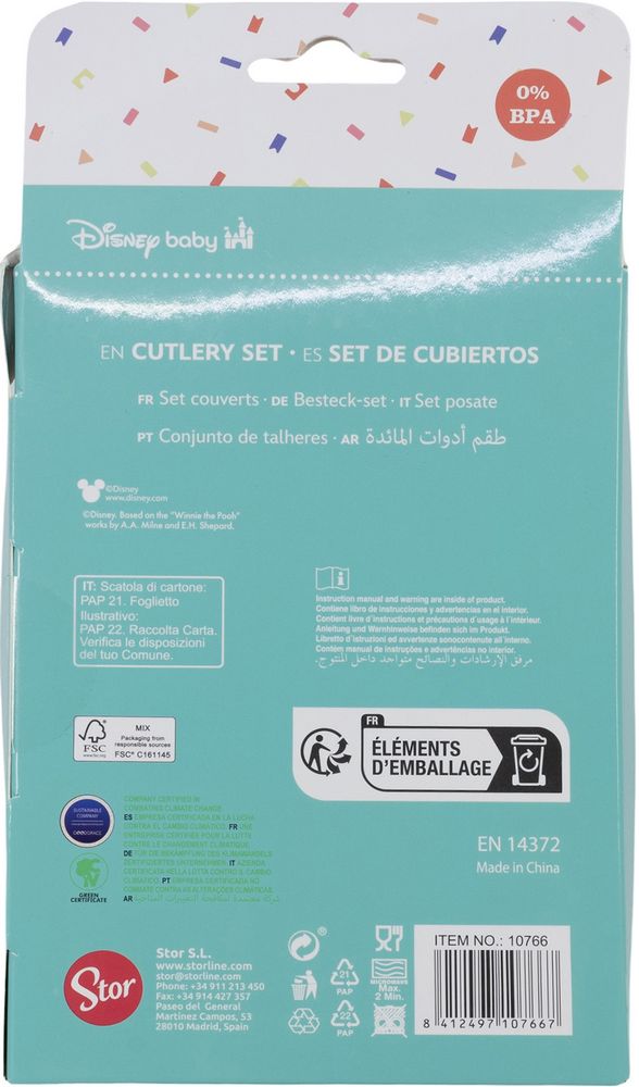 Set due cucchiai Bambini Mickey Mouse in plastica con scatola