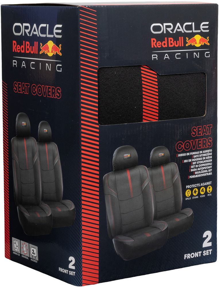 Set Coprisedile 6 Pz Powerbar II Nero/Rosso