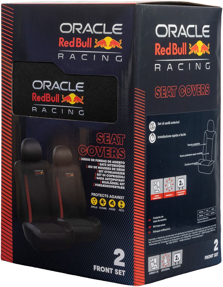 Set Coprisedile 6 Pz Powerbar Nero/Rosso