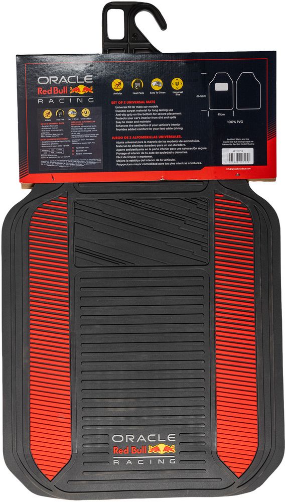 Set Tappeti 2 Pz Powerbar Nero/Rosso