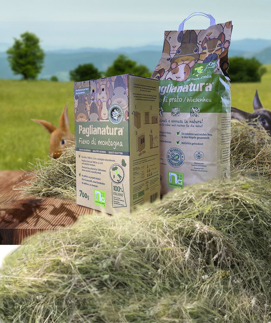 PAGLIANATURA Fieno Naturale per Conigli e Roditori 1 3kg una Dieta Sana