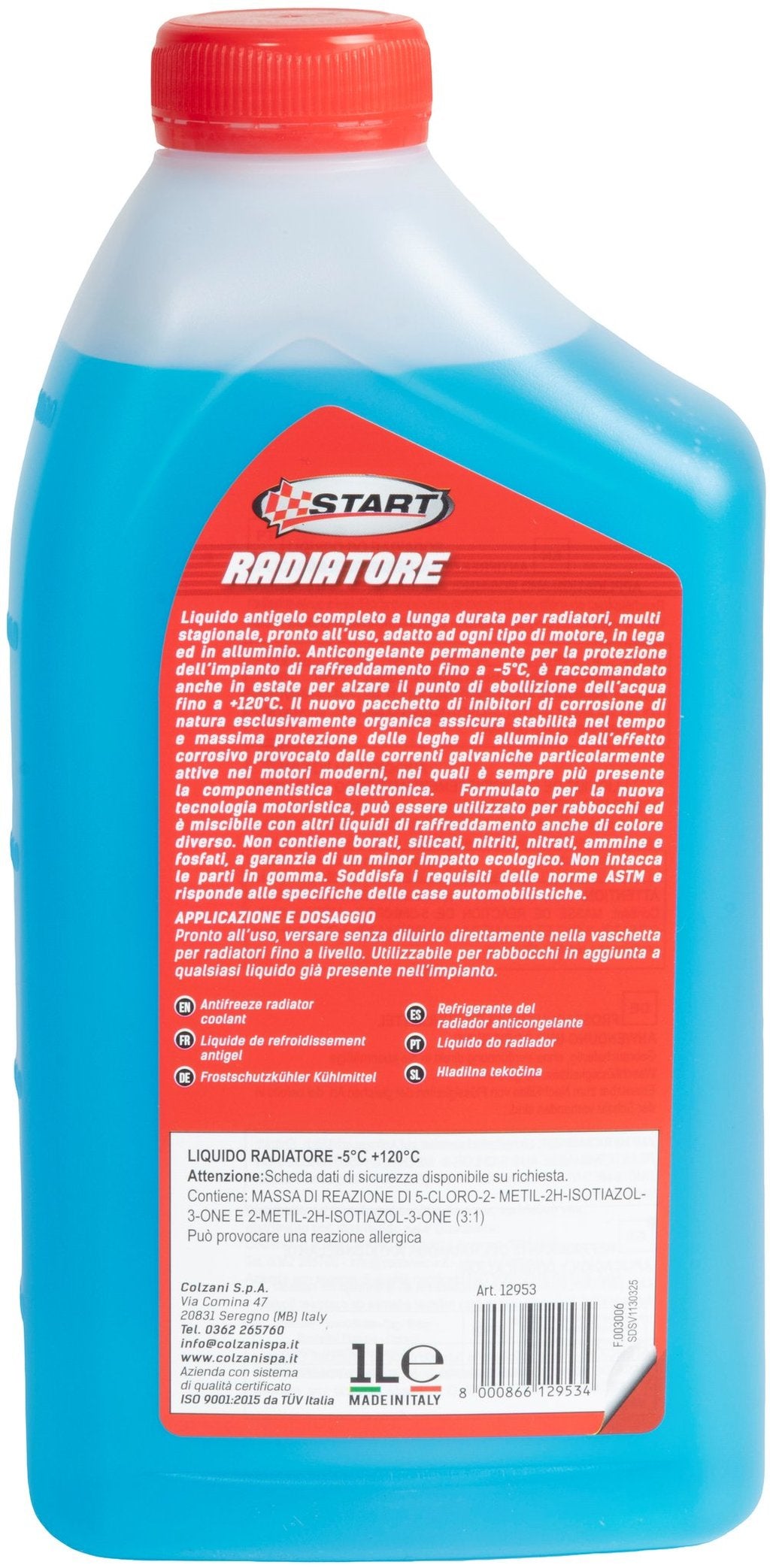 START Liquido Radiatore Blu -5 1 Litro Antigelo per Impianti Originale