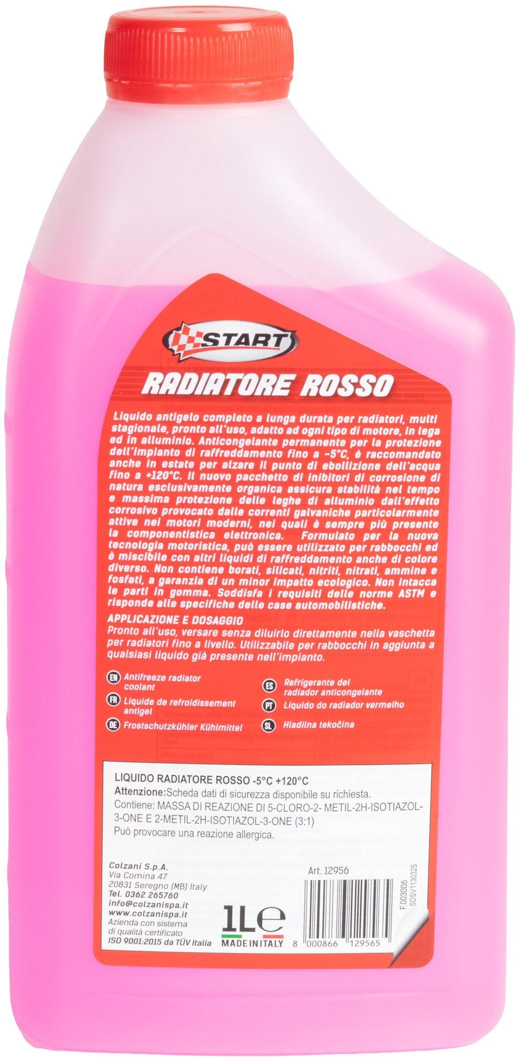START - Liquido Radiatore Rosso -5C 1L Antigelo Pronto Uso Auto