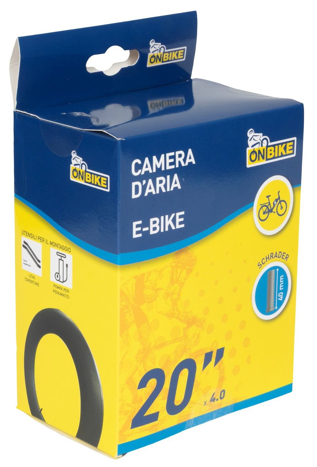 ON BIKE Camera D'Aria E-Bike 20x4.0 AV 40 mm Per Fat Bike