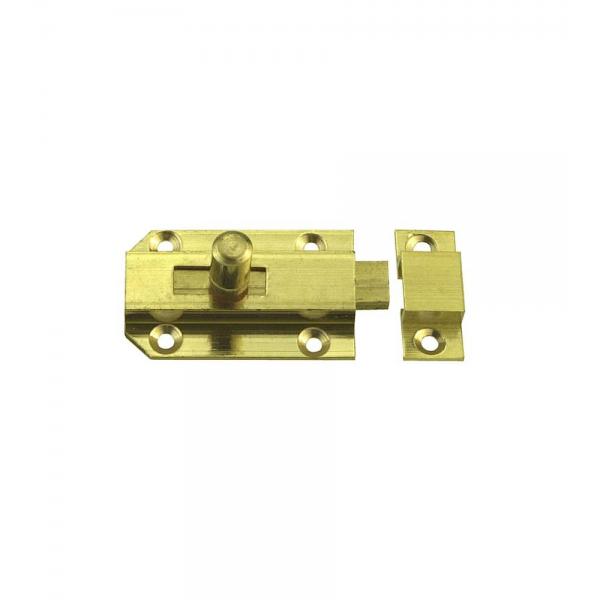 Catenaccio diritto 60 x 25 mm. - in ottone lucido