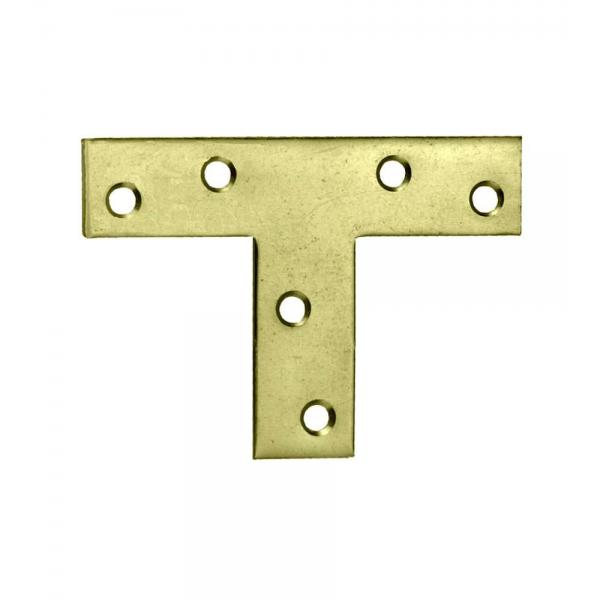 Lastrine a "T" 70 x 50 x 16 mm. - zincate giallo - 4 pz.