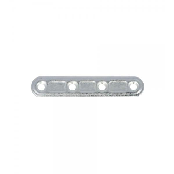 Lastrine di giunzione dritte stondate in acciaio zincato bianco 80x15 mm. 4 pz.