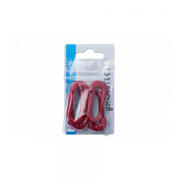 Falsa maglia 6 mm. in plastica rossa 4 pz.