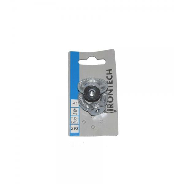 Golfare femmina con filetto metrico, zincati M6 - 2 pz.