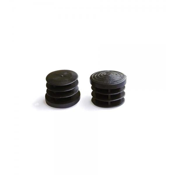 Puntali interni alettati tondi neri 40 mm. 4 pz.