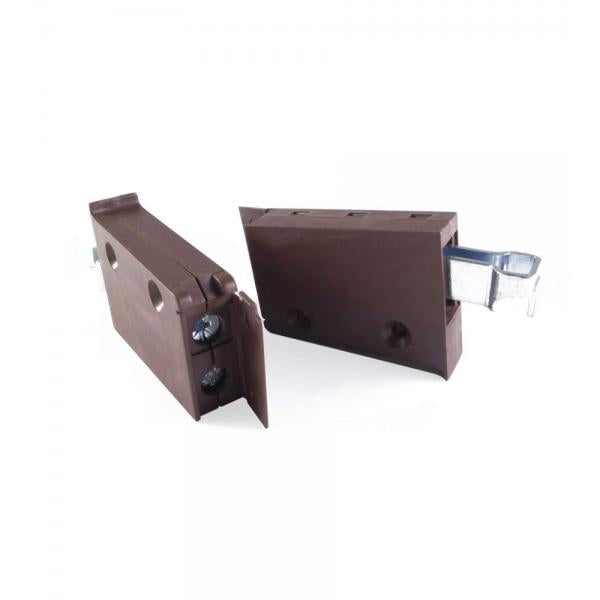 Staffe per aggancio pensili su barra colore marrone 2 pz.