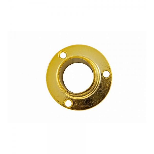 Supporti laterali per tubo tondo 20 mm. in zama ottonata 2 pz.