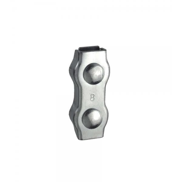 Morsetto "Duplex" per funi 8 mm. acciaio zincato
