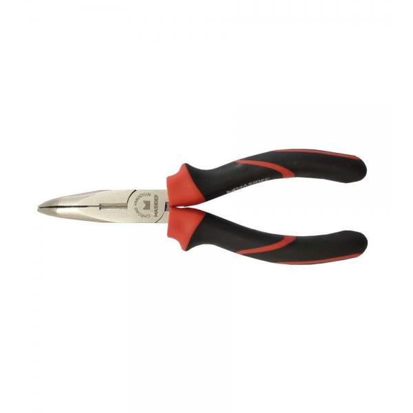 Pinza becchi semitondi curvi acciaio al carbonio 200 mm.