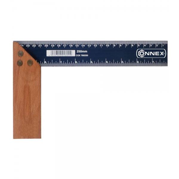 Squadra manico legno 300 mm.