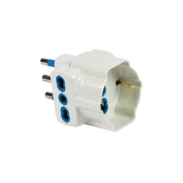 FME-ADATT.TRIPLO SPINA 16A SCHUKO BIPASSO ART.82640