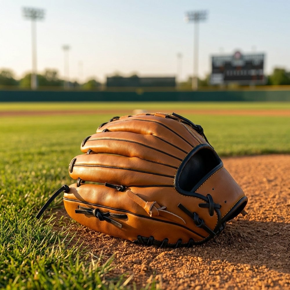 Guanto da Baseball in Pelle Sintetica con Imbottitura Protettiva