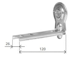 BOLIS SUPPORTO A SFERA C/ZANCA A MURAREART.1072 X AVVOLG.