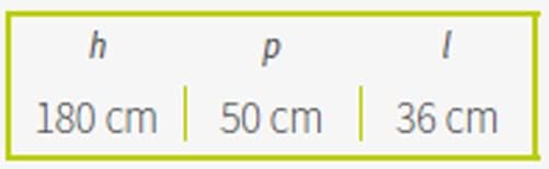Garden Friend Armadietto sporco/pulito 1 posto Misure H 179,5 x 36 x 50 cm