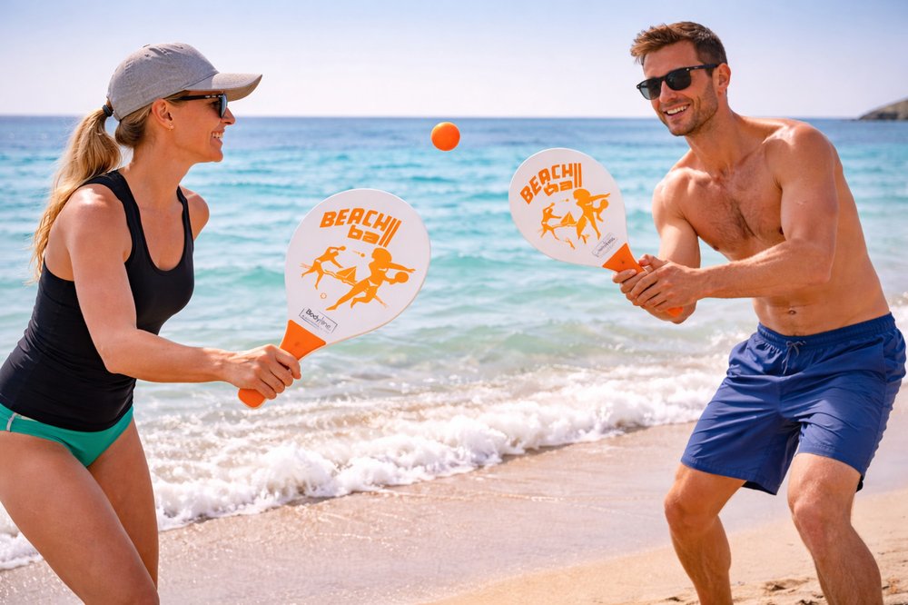 Rachettoni Beach + Palla Set Racchette Leggere e Colorate per Divertimento Outdoor