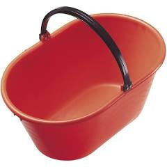 CESTA OVALE ROSSO LT.20 C/MANICO NERO