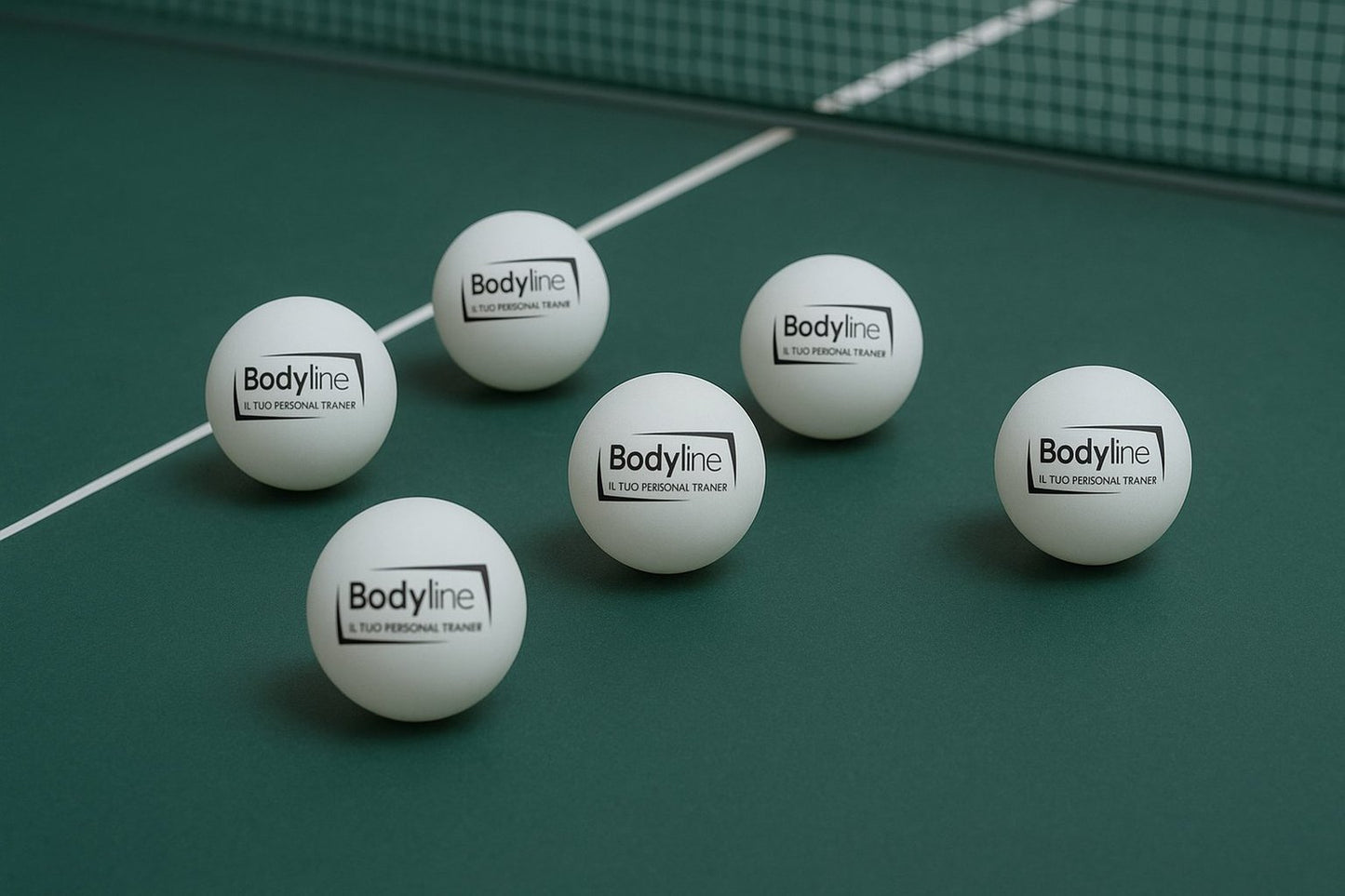 BODYLINE Set da 6 Palline Ping Pong Bianche, Resistenti e Bilanciate, Ideali