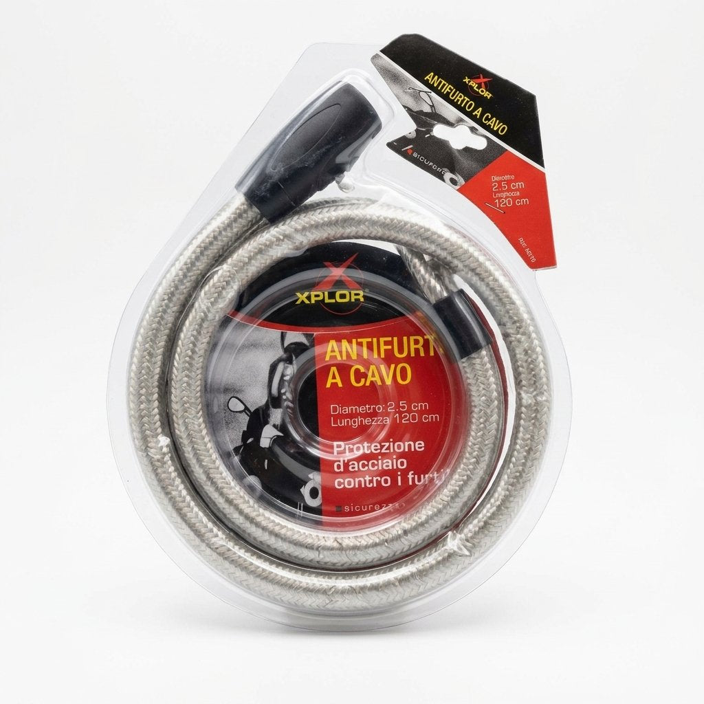 Xplorer Antifurto Serpentone Moto 120 cm Con Serratura E Doppia Chiave