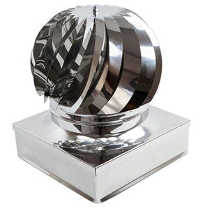 ASPIRATORE INOX 22X22 DOPPIO CUSCINETTO