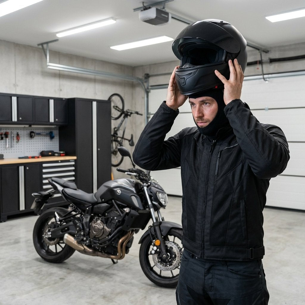 Xplorer Sottocasco Moto In Cotone 100% Nero Traspirante