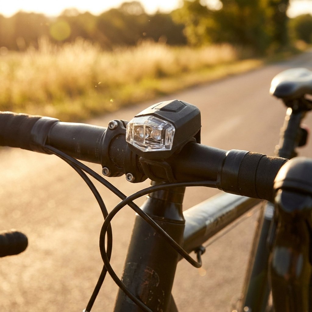 ON BIKE Mini Lampada Anteriore 2 LED 3 Funzioni Per Bicicletta Luce Bici Auto