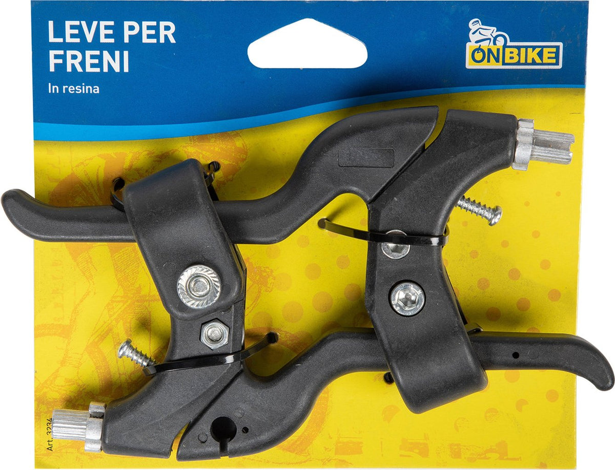 ON BIKE Leve Freni V-Brake in Resina Coppia per Bicicletta