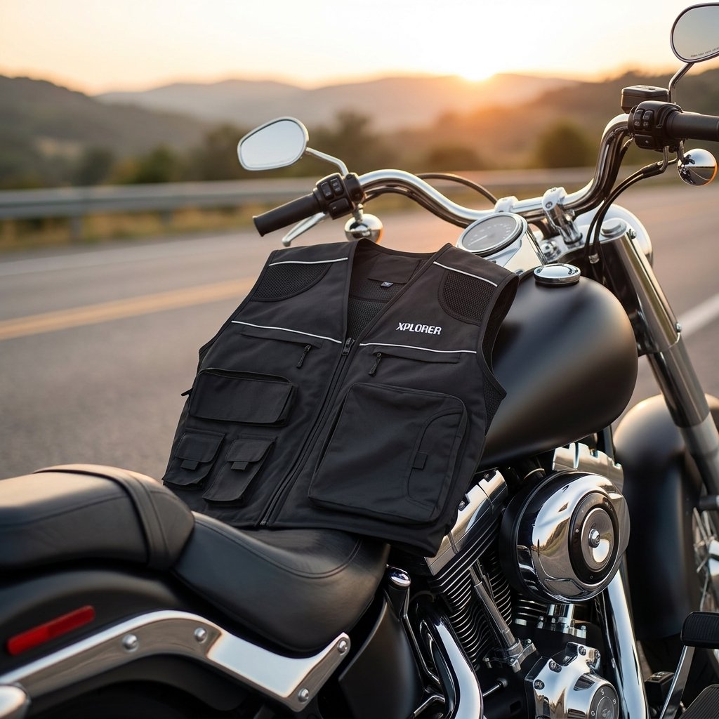 Gilet moto multitasche taglia XL