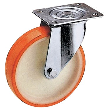 RUOTA NYLON VULCOLAN PIASTRA GIR. BOCC.MM.150 ART.90NP