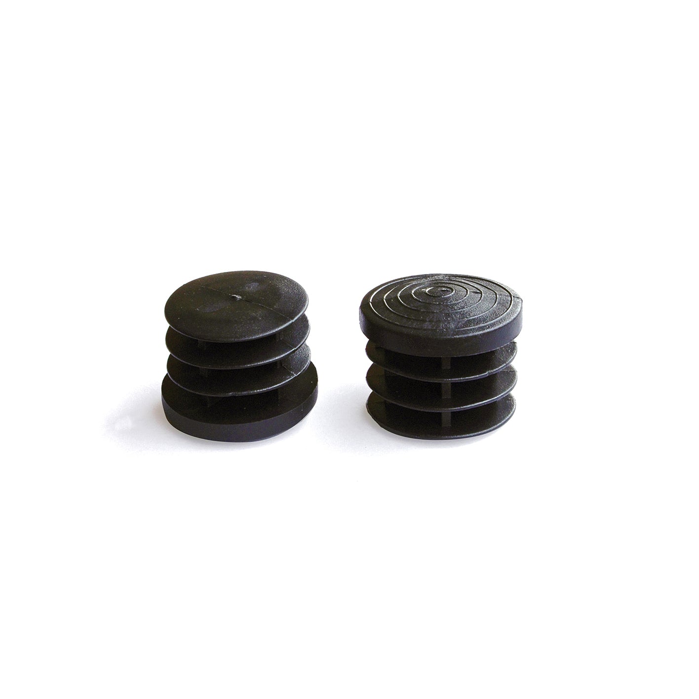 Puntali interni alettati tondi neri 24 mm. 4 pz.