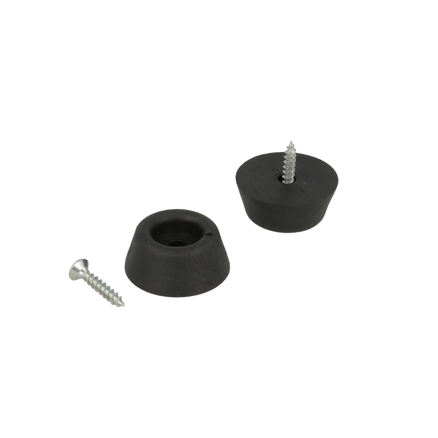 Paracolpi fermaporta con foro e viti 29 mm. 8 pz.