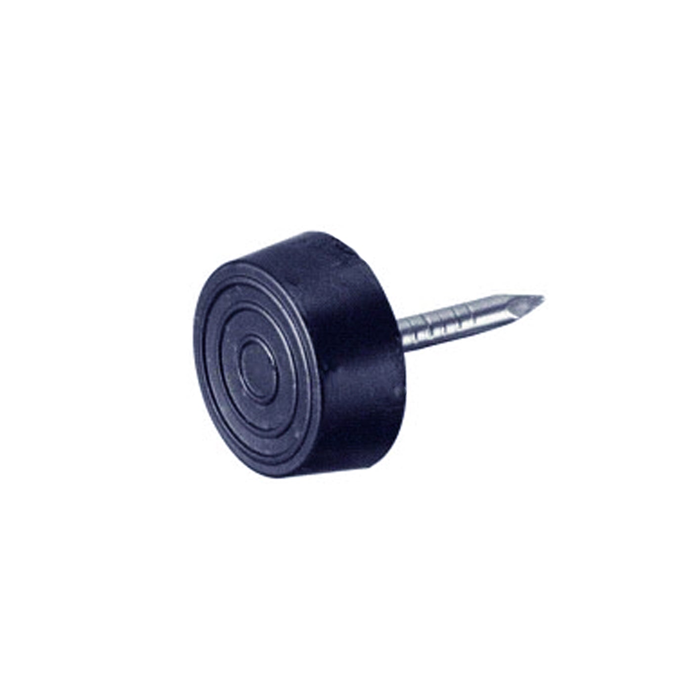 Scivoli in PVC neri con chiodo 15 mm. 8 pz.