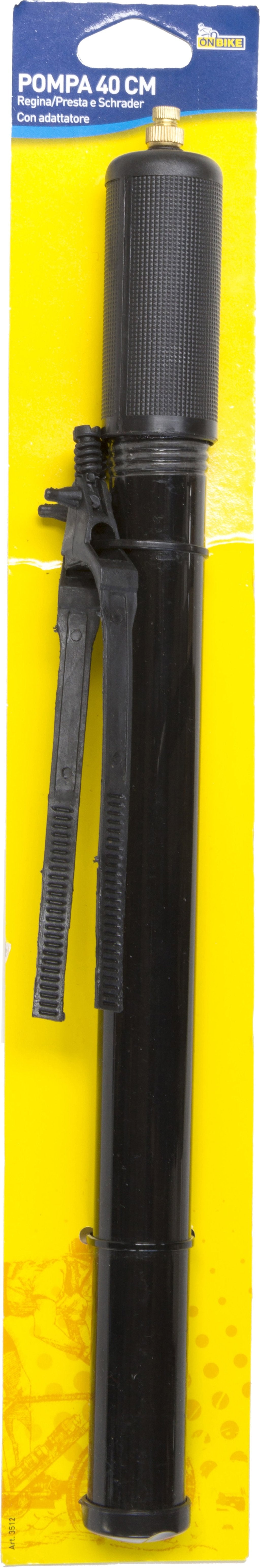 ON BIKE Pompa Bici 40 cm Presta/Schrader Con Fissaggio Al Telaio