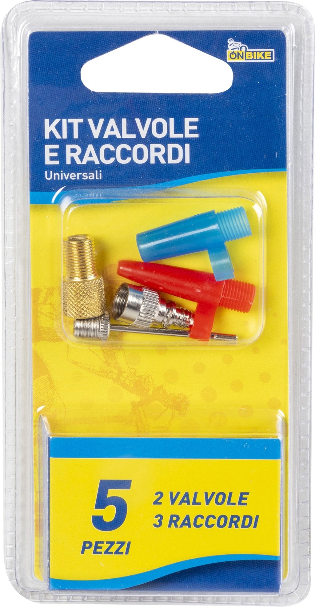 ON BIKE Kit Valvole e Raccordi Universale per Gonfiaggio Multiuso