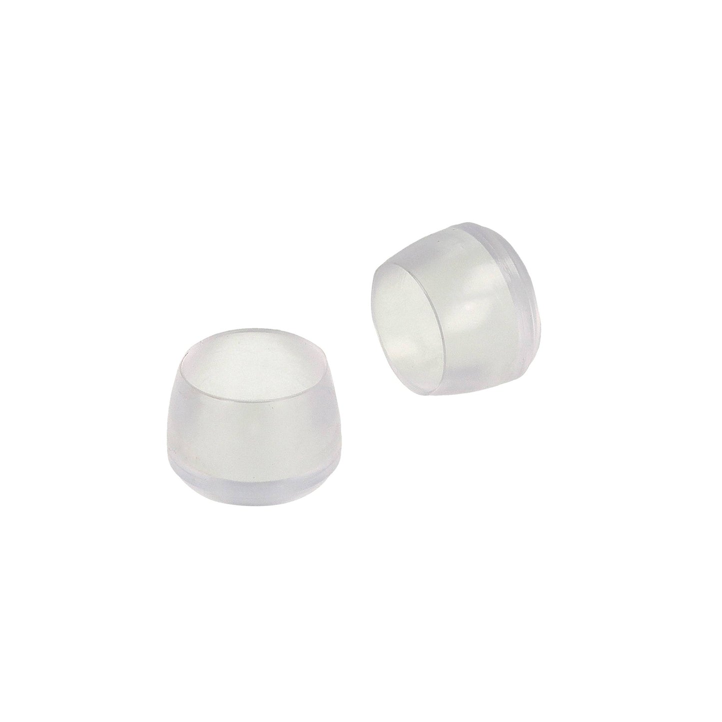 Puntali tondi PVC trasparente 22 mm. - 4 pz.