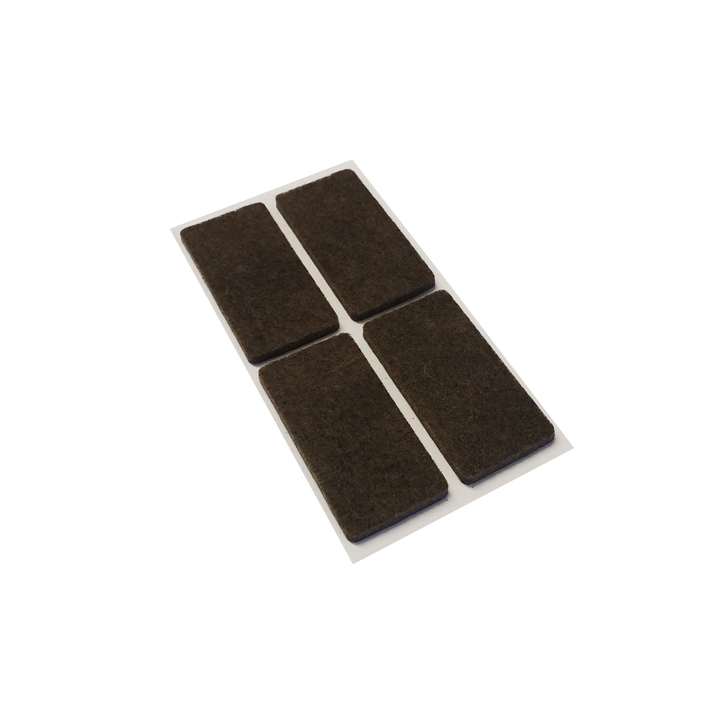 Feltrini adesivi rettangolari 25 x 50 mm. - marrone - 4 pz.