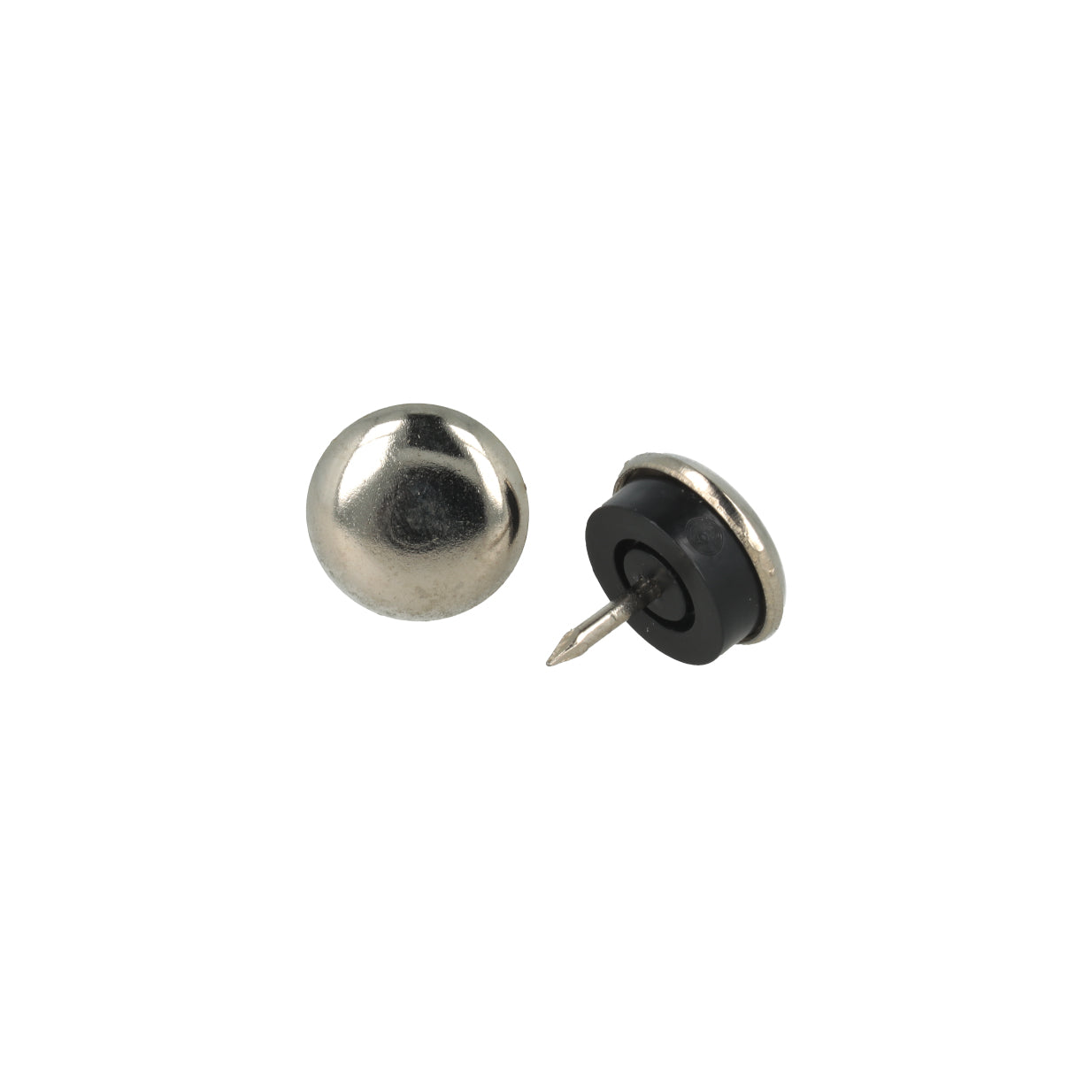 Scivoli in metallo tondi con gomma e chiodo 20 mm. - 8 pz.