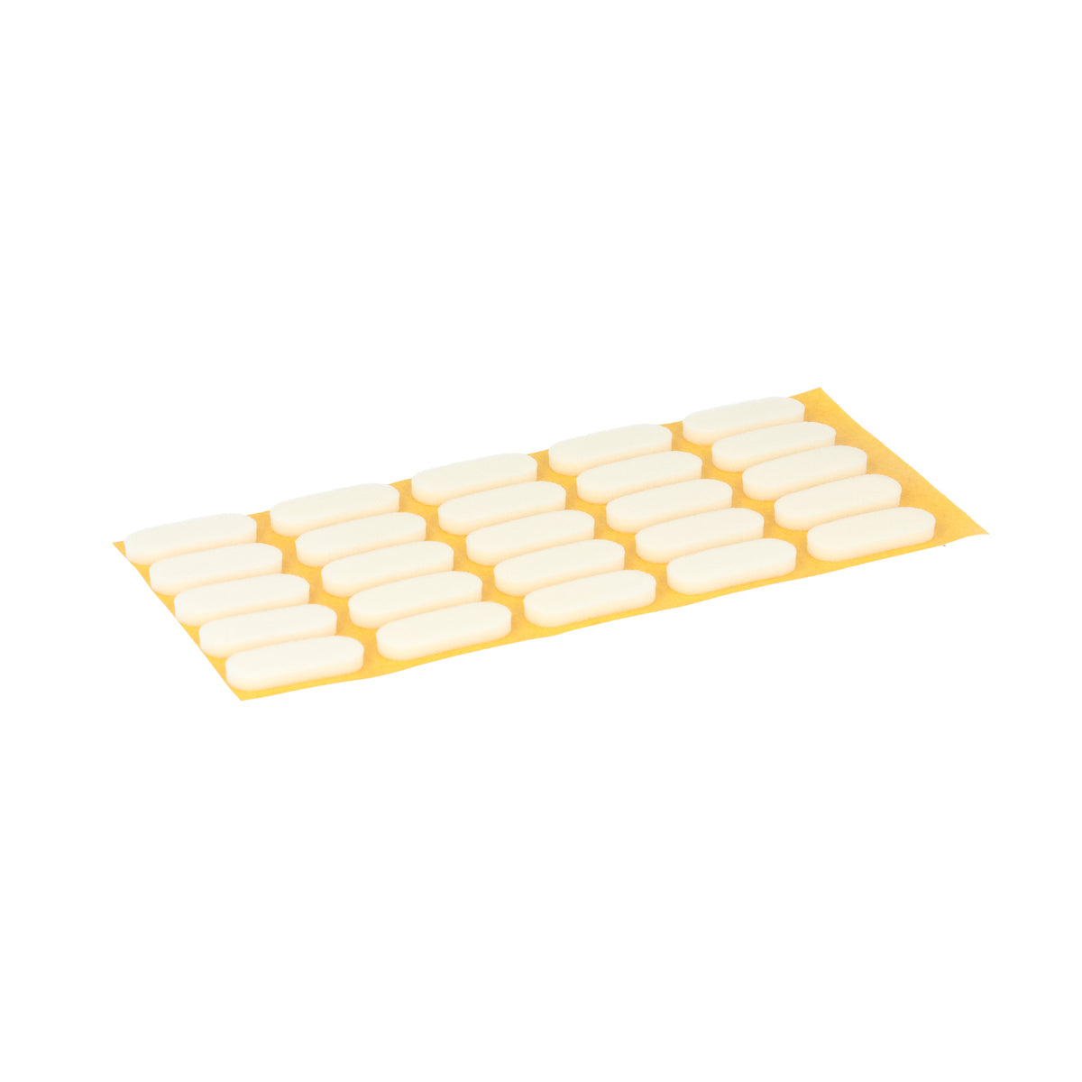 Antiscivolo antiurto adesivo 9x20 mm. spessore 2,5 mm. bianco 25 pz.