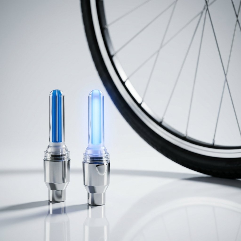 ON BIKE Luci A LED Colorate Lunghe Per Valvole Bici Coppia Auto Cars Bambini