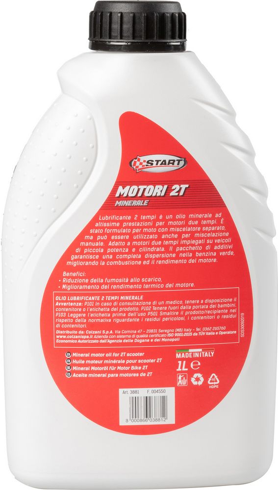 Olio Minerale 2T per Moto e Scooter Alta Protezione e Performance