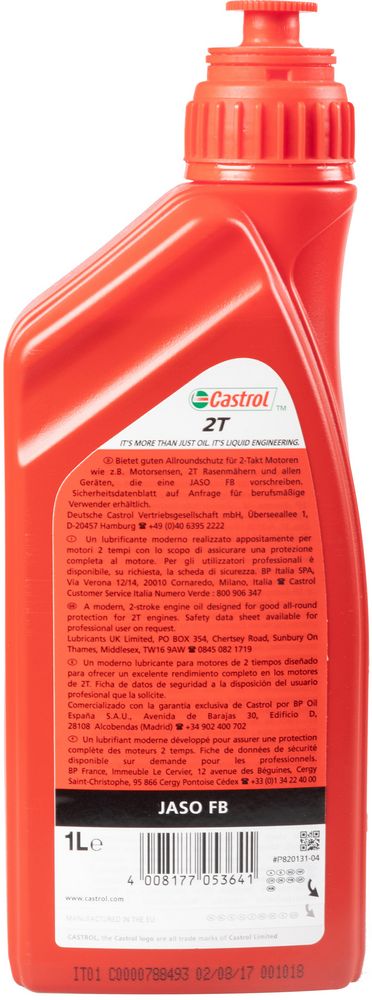 Olio motore moto/scooter 2T lubrificante minerale 1L Oil
