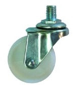 RUOTA MOB.NYLON PERNO FIL. 8MA MM.40 BIANCA