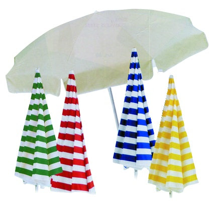 OMBRELLONE SPIAGGIA MT.1,80 TNT BIANCO/GIALLO