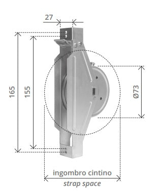 BOLIS AVVOLG.SEMINCASSO MT.8 INTER.165 C/PLACCA INOX