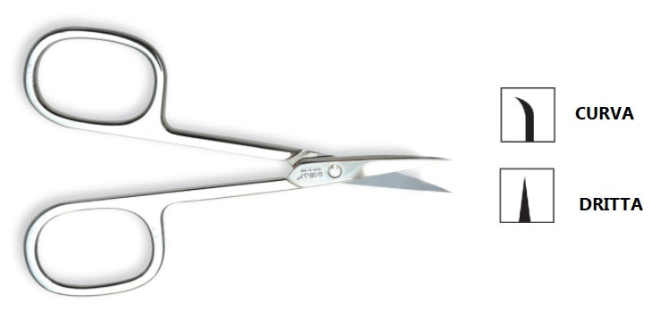 FORBICI LAVORO MANICURE/PIPITE MM.90 CURVE BLS